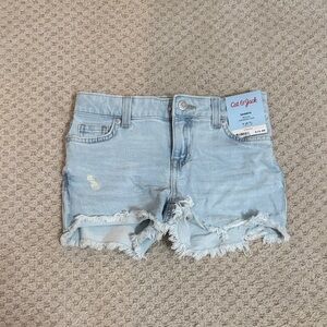Cat & Jack Light Wash Denim Frayed Hem Women’s Shorts